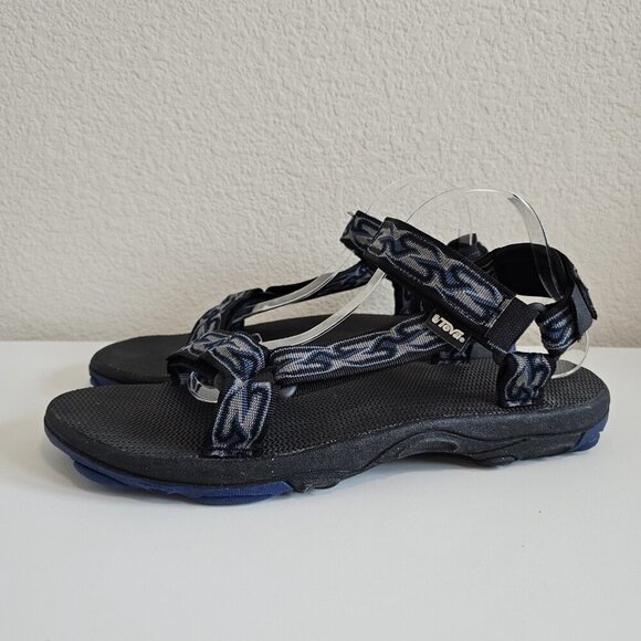 Teva Hurricane XLT2 Black/Blue Strappy Hook & Loop Sandals Hiking Mens 13 - Picture 5 of 11